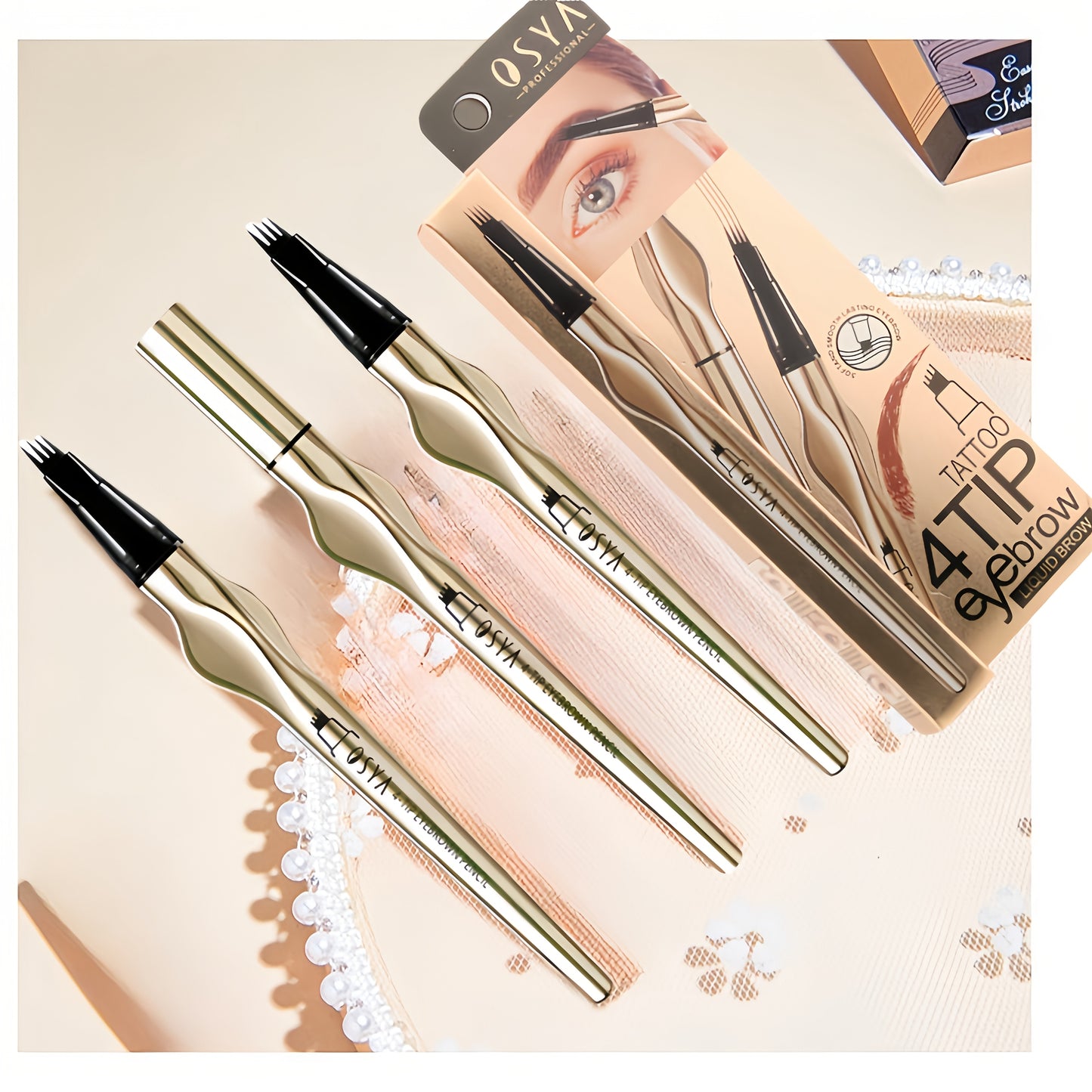 4-Spitzen Langhaltiger Augenbrauenstift